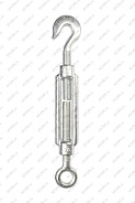 Талреп крюк-кольцо TOR М10 DIN1480 (открытого типа) (D)